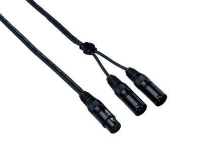 Bespeco Cavo Eagle Pro Realizzato con 1 Cannon Femmina e 2 Cannon Maschi 3 Mt