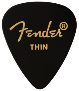 Fender 351 Shape Premium Celluloid Thin Black Pack 12Pz