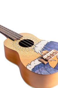 Bamboo Ukulele Soprano BU 21 Orange Wave