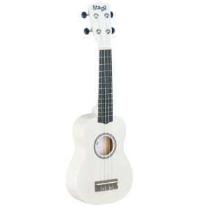 Stagg Us-White Ukulele Soprano Bianco con Borsa in Nylon