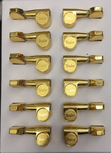 TAYLOR GUITAR MINI TUNERS 1:18 12 STRING POLISHED GOLD