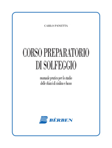 Carlo Panetta Corso Preparatorio di Solfeggio 