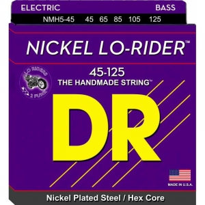 DR STRINGS CORDE 45 -125 LO RIDER NICKEL PER BASSO ELETTRICO