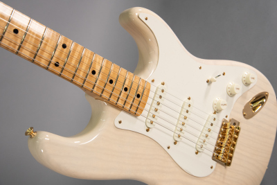 Fender Custom Shop 1957 Stratocaster Nos Gold Hw Aged White Blonde