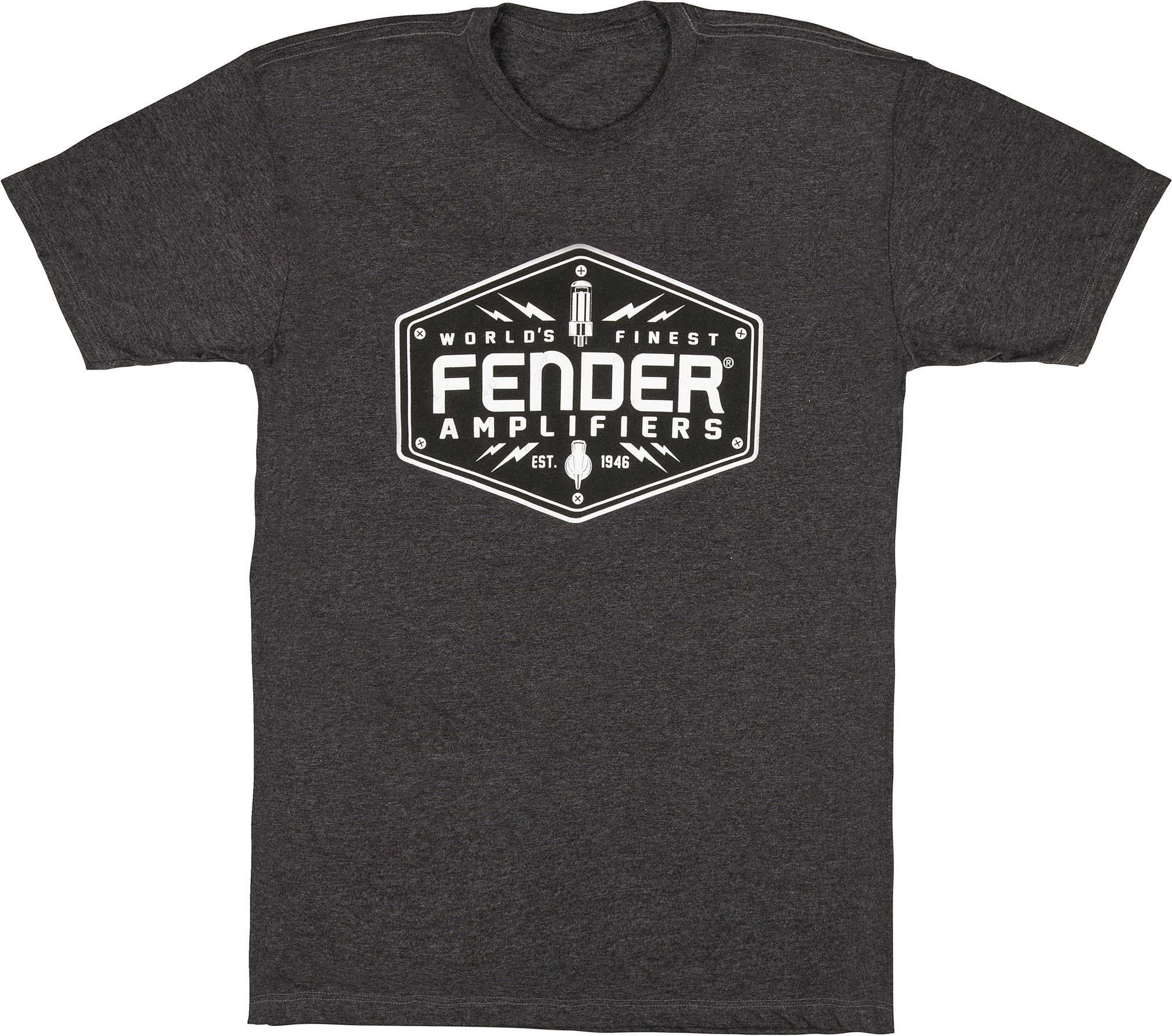Fender TShirt Amplifiers Dark Grey Large