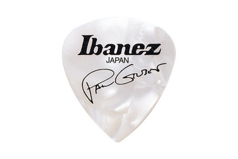 Ibanez Plettro Firmato Paul Gilbert Bianco Perla Tipo Jazz