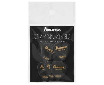 Ibanez Set 6 Picks Sand Grip Black 1,2 mm