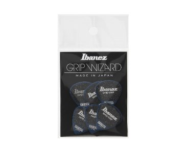 Ibanez Set 6 Plettri Sand Grip Deep Blue da 1,2 mm di Spessore