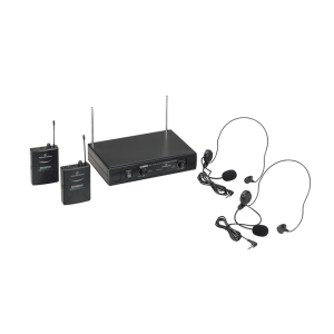 Soundsation Radiomicrofono VHF Doppio Plug and Play con 2 Bodypack e Archetti