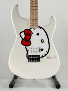 Squier Hello Kitty White Stratocaster with Gig Bag