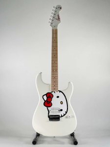 Squier Hello Kitty White Stratocaster with Gig Bag