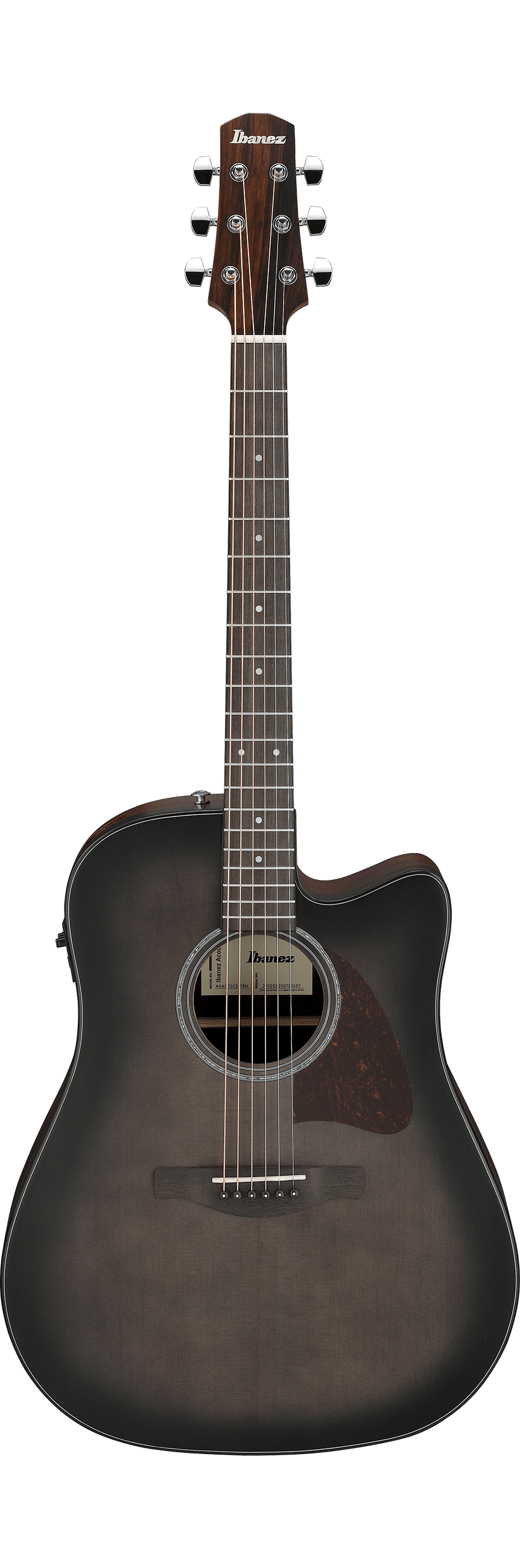 Ibanez AAD70CE Transparent Charcoal Burst Low Gloss
