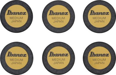 Ibanez Set 6 Plettri Round Shape da 0,8 mm Black