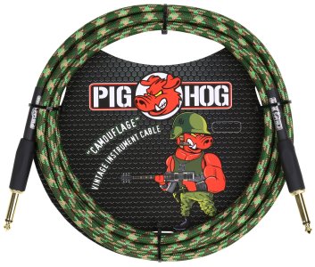 Pig Hog Camouflage Instrument Cable 3 Mt.