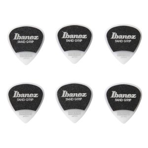 Ibanez Set 6 Plettri Sand Grip White da 1,2 mm di Spessore