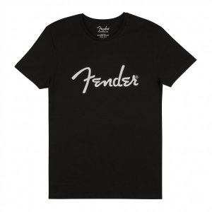 Fender T-Shirt Spaghetti Logo Men'S Tee Black Medium
