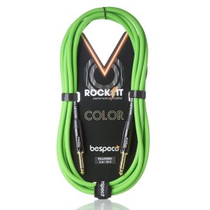 Bespeco Cavo Strumenti Jack Mono Jack Mono Mt 4,5 Rockit Guaina Verde