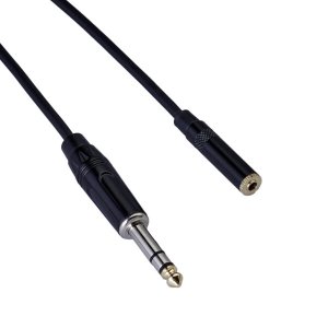 Bespeco Cavo per Prolunga Cuffie  jack Ø 6,3 mm stereo  presa jack Ø 3,5 mm Mt3