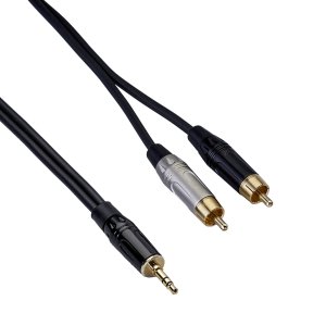 Bespeco Cavo Y Mini Jack Stereo 3,5 Trs a 2 Jack RCA M Mt 1,5