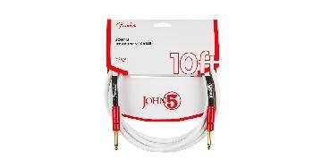 Fender John 5 Intrument Cable  Mt 3 White and Red