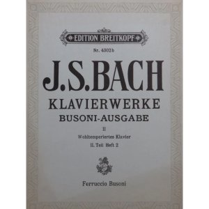 Breitkopf J.S.Bach Klavierwerke Busoni-Ausgabe Band 1