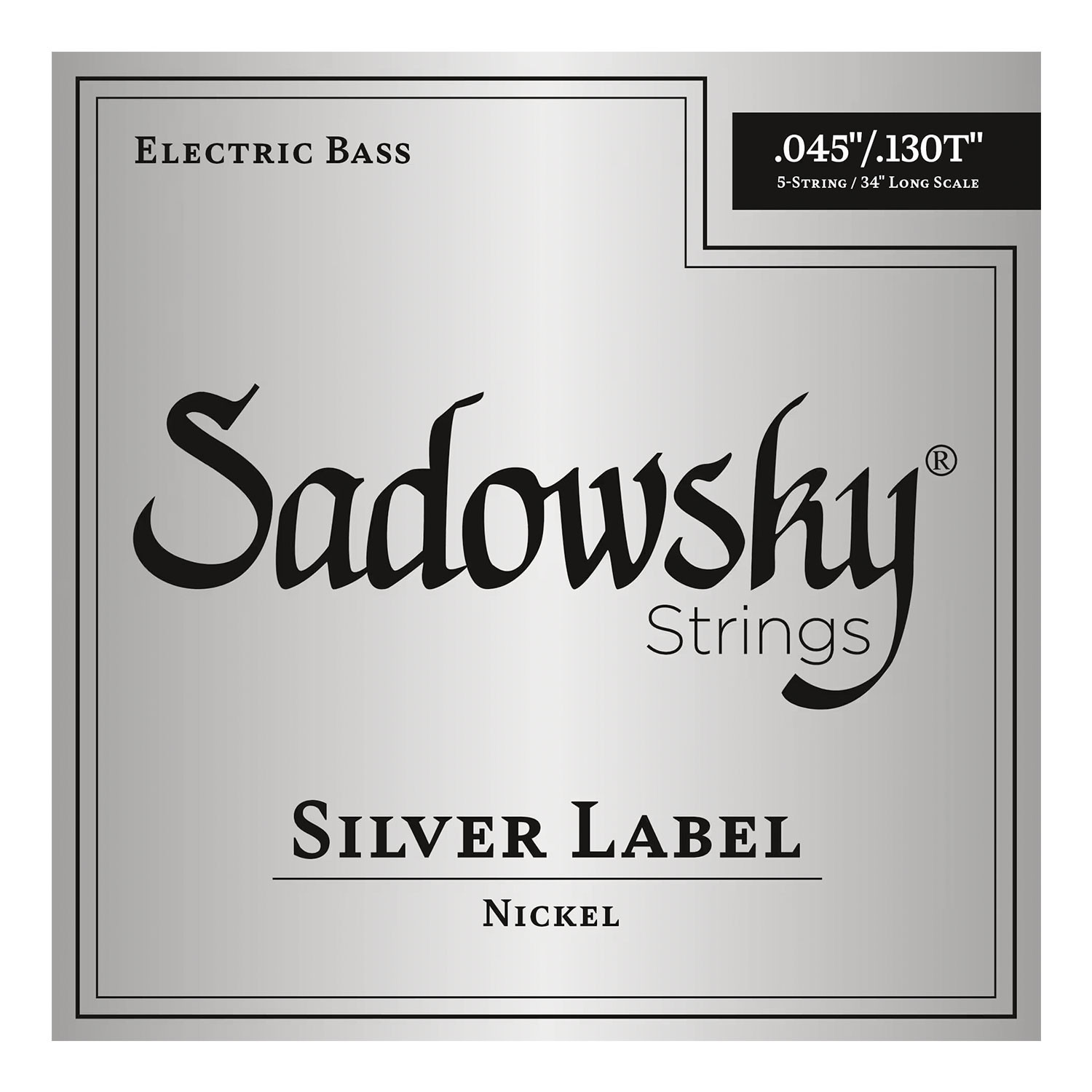 Sadowsky Silver Label Basso Elettrico 5 St 045-130 Nickel Long Scale 34'