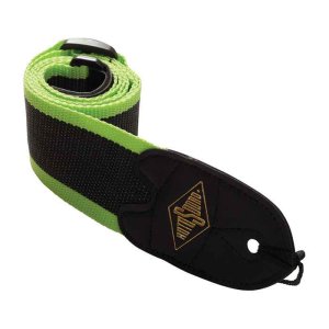 Rotosound STR11 Tracolla in Tela con Fasce Verde Terinali in Pelle