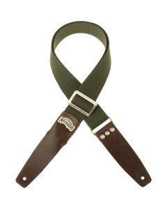 Magrabo Tracolla Stripe SC Entry Verde 5 cm terminali Marrone Scuro
