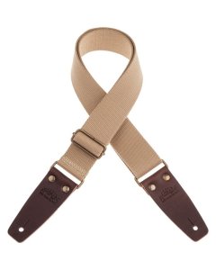 Magrabo Tracolla Stripe SC Entry Nero 5 cm terminali Marrone Scuro fibbia Ottone