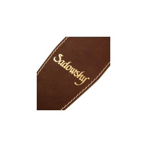 Sadowsky Tracolla 90mm in Pelle Marrone Logo Gold