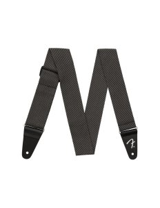 Fender Black Polyester Logo Straps Grey