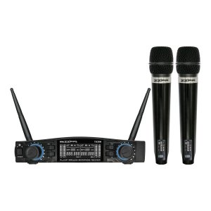 Zzipp Set Radiomicrofono UHF 48 canali 2 Trasmettitori a Gelato