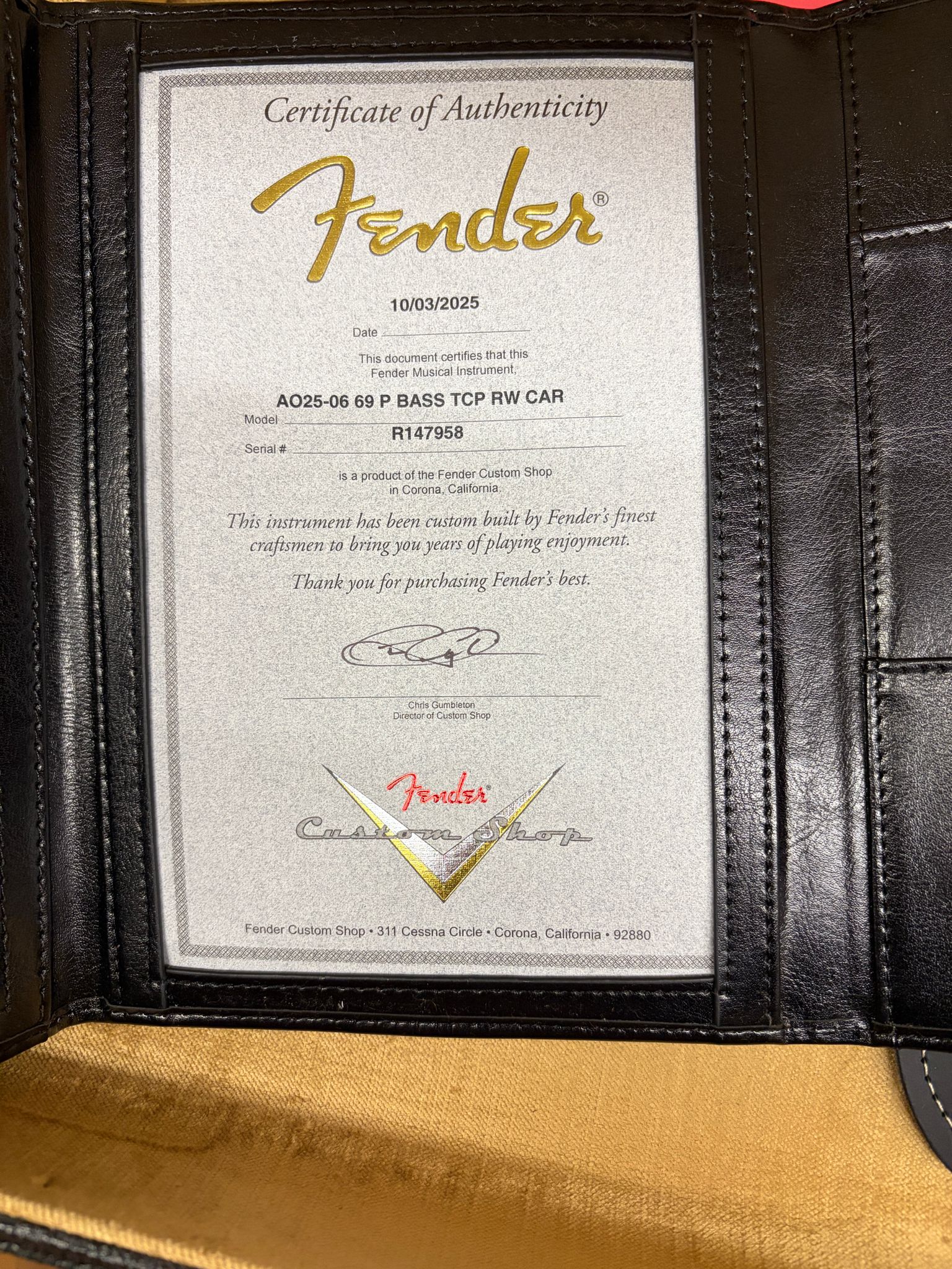 Fender Custom Shop 60 Precision Bass RW Candy Apple Red