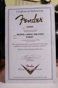 Fender Custom Shop Michael Landau Signature 1968 Stratocaster Rw Black